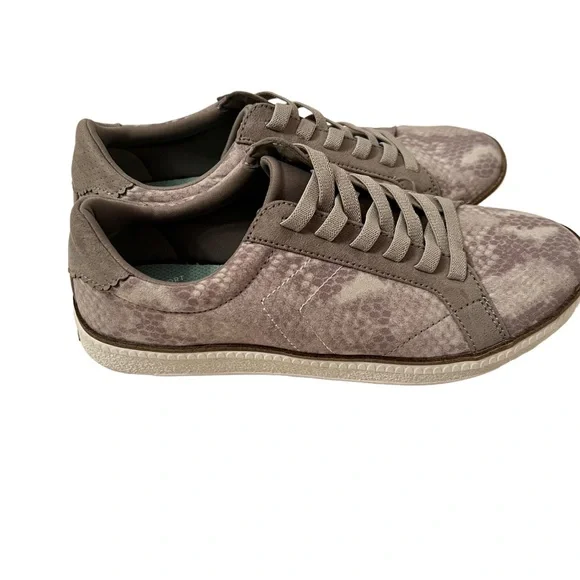 Dr. Scholl’s Women’s Seaside Microfiber Gray Snakeskin Print Sneakers Size 7M - Picture 3 of 7